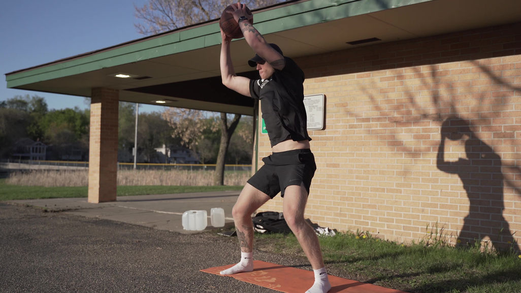 Defensive Stance Fake Arching Ball Slam